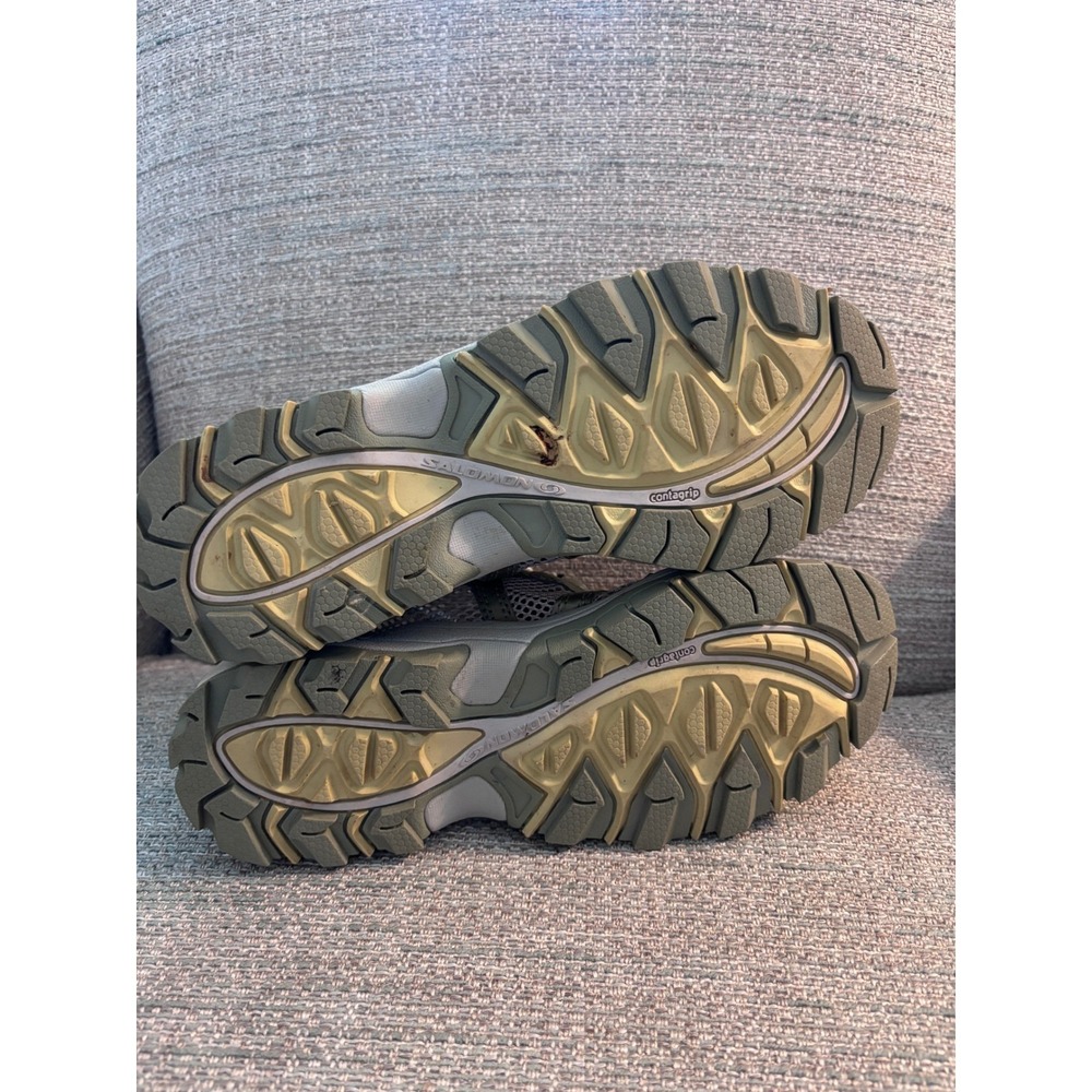 Salomon Techamphibian Water Hiking Shoes Green Grey Womens 6.5 419321 Vintage - Picture 8 of 10
